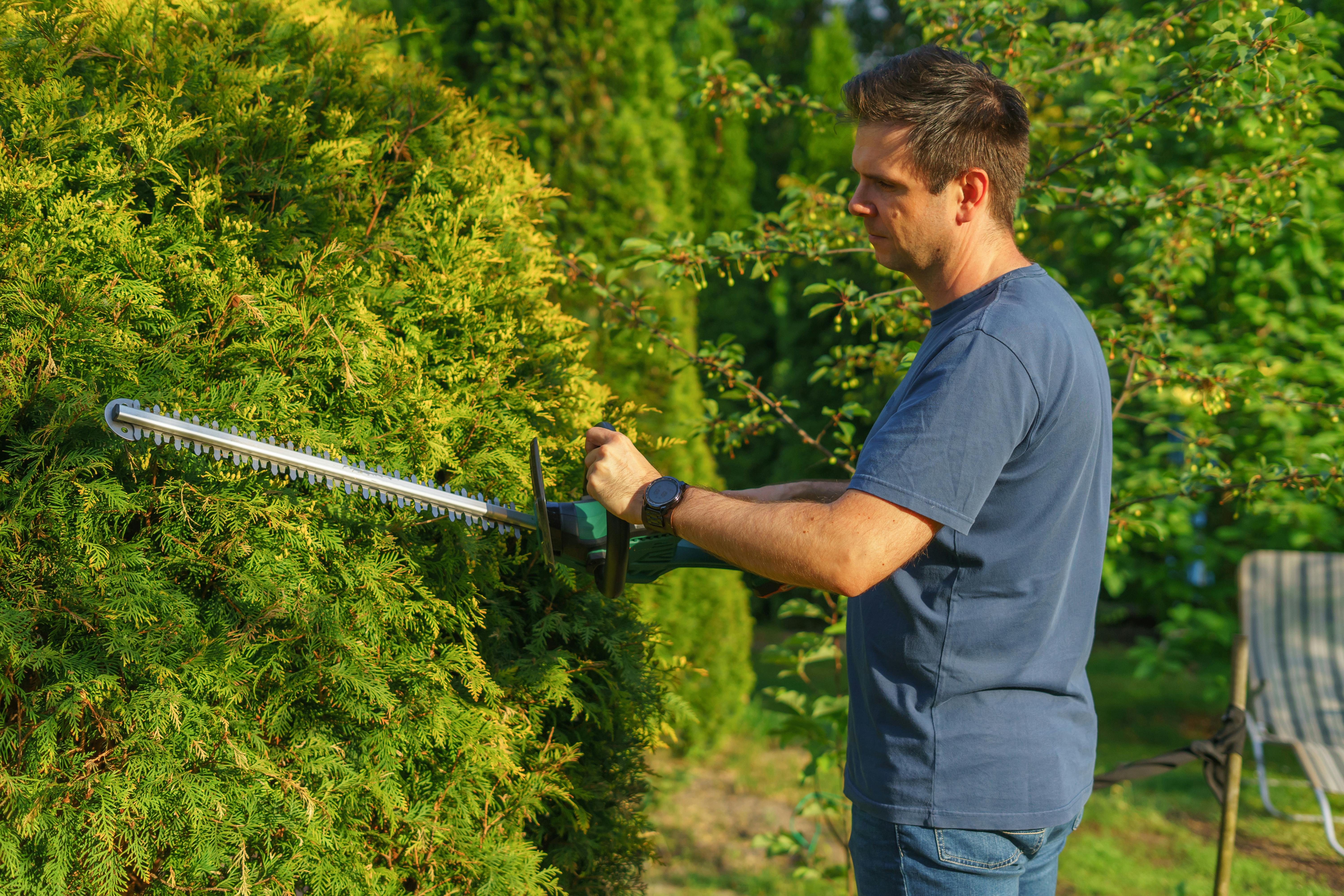 Commercial lawn mowing service on Tampa residential property