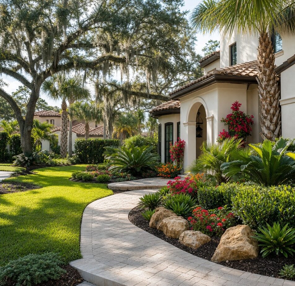 Finished landscape renovation at a Largo home