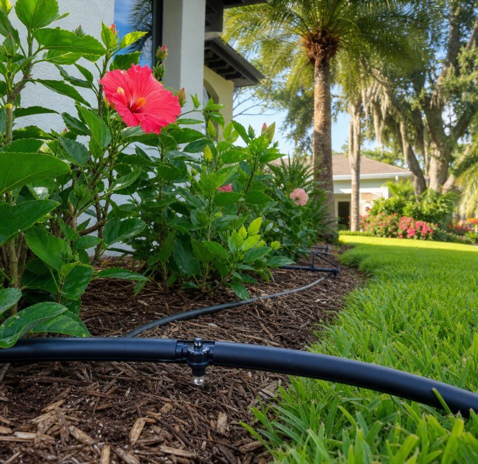 Drip irrigation retrofit on a Largo bed